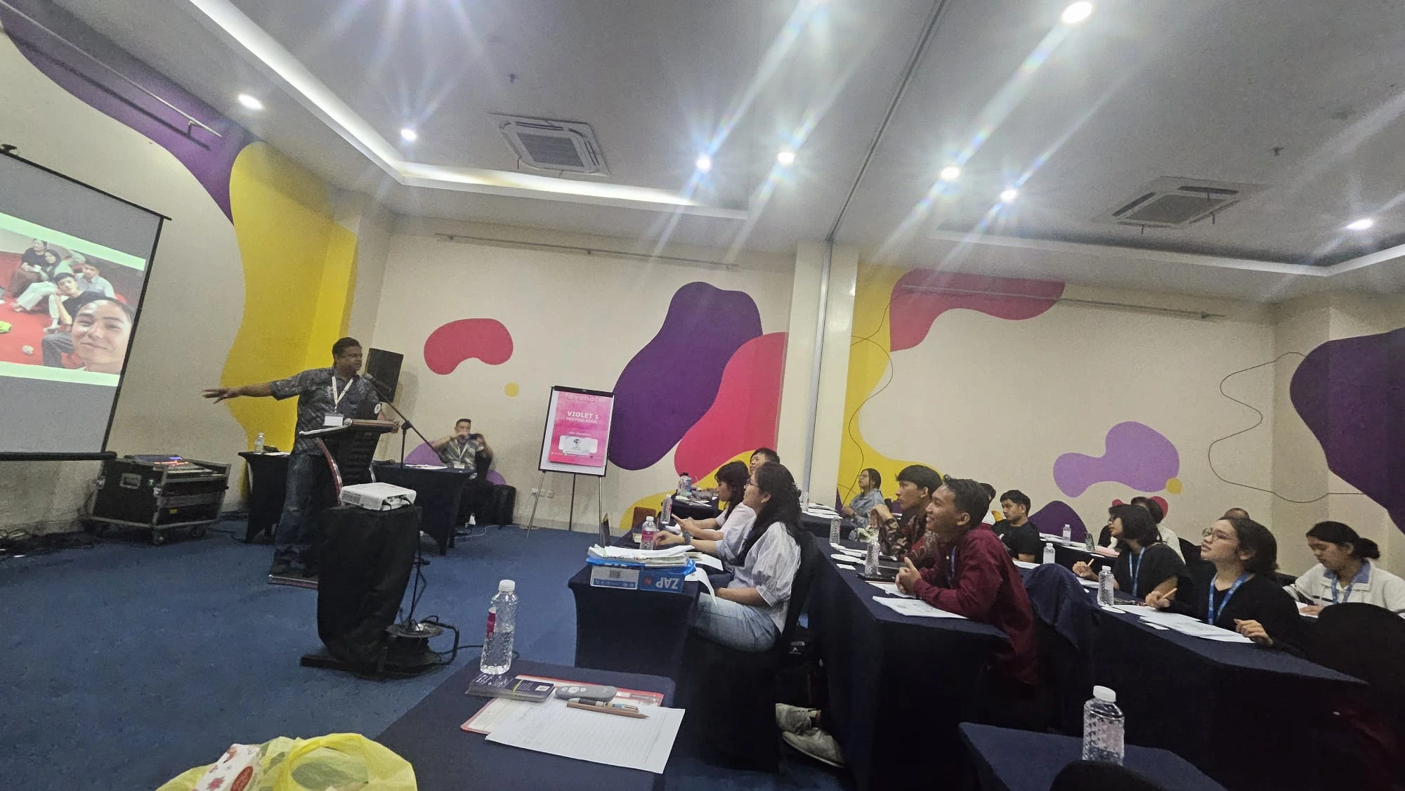 Participants from across Asia meeting together in Bandung